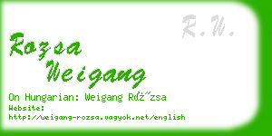 rozsa weigang business card